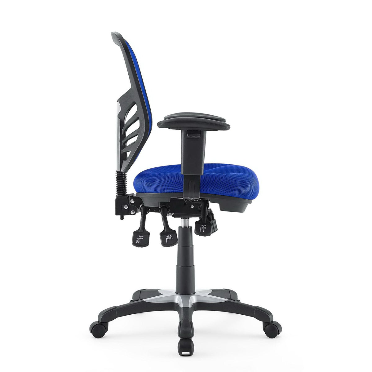 Articulate Mesh Office Chair by Modway, blue seat with black mesh back and five-star base on Tampa Home & Garden Store