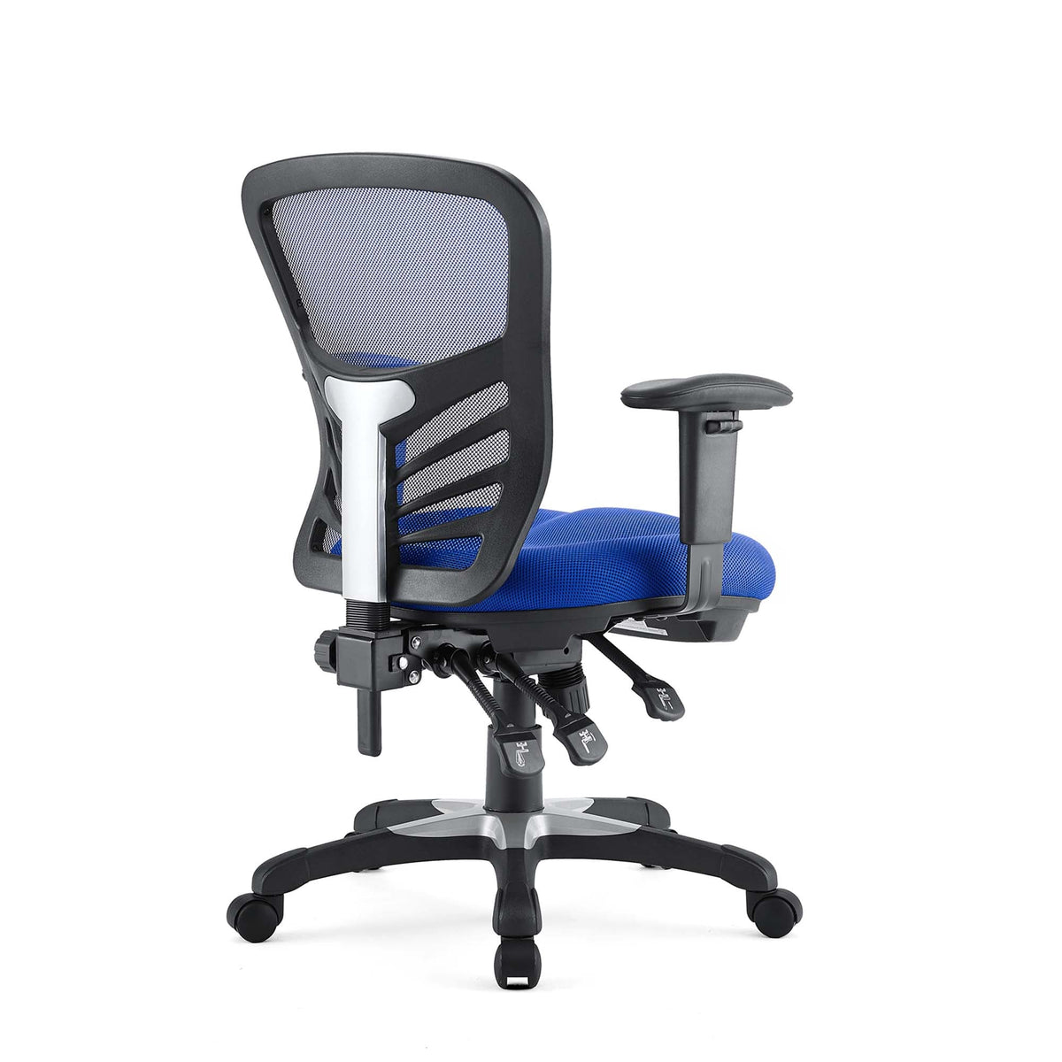 Articulate Mesh Office Chair by Modway with blue seat and black mesh back, adjustable arms on Tampa Home & Garden Store
