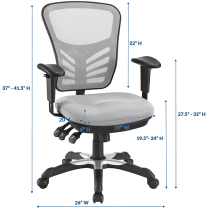 Articulate Mesh Office Chair by Modway gray mesh back with adjustable arms on Tampa Home & Garden Store
