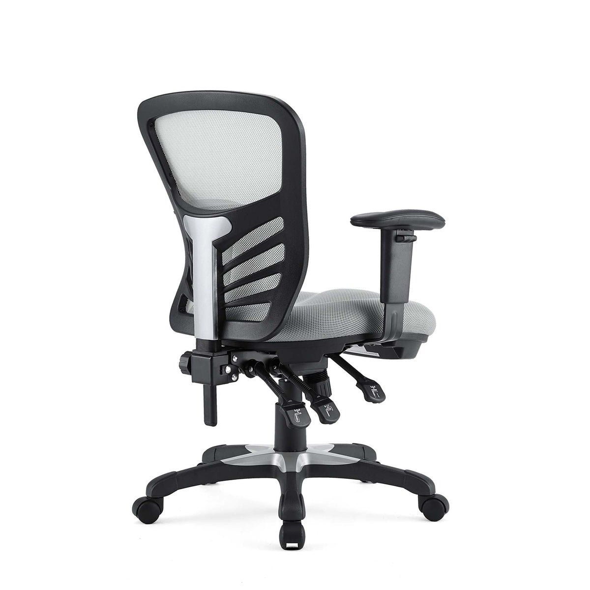 Articulate Mesh Office Chair by Modway with gray mesh back, cushioned seat, adjustable arms, rolling base on Tampa Home & Garden Store