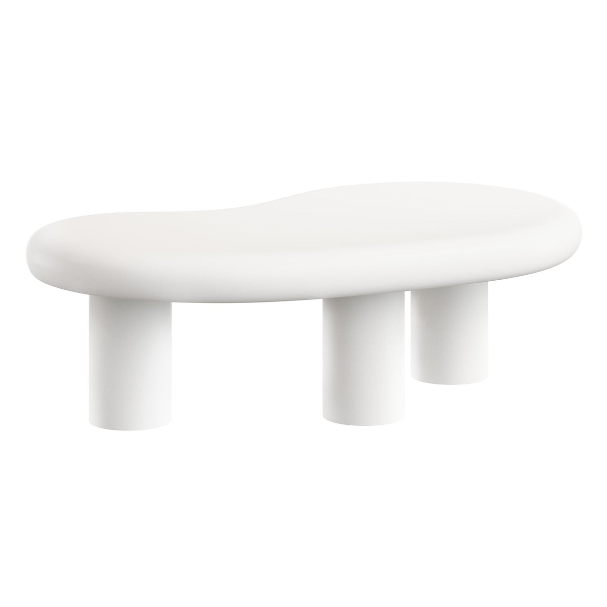 Elowen Outdoor Patio Coffee Table by Modway white round-top with cylindrical legs on Tampa Home & Garden Store