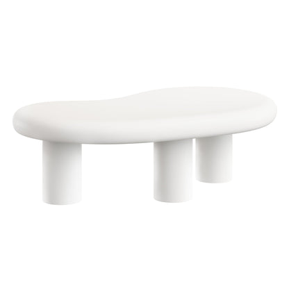 Elowen Outdoor Patio Coffee Table by Modway white round-top with cylindrical legs on Tampa Home & Garden Store