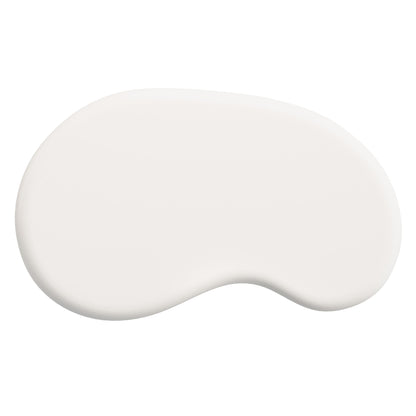 Elowen outdoor patio coffee table white round top, close-up edge view on Tampa Home & Garden Store