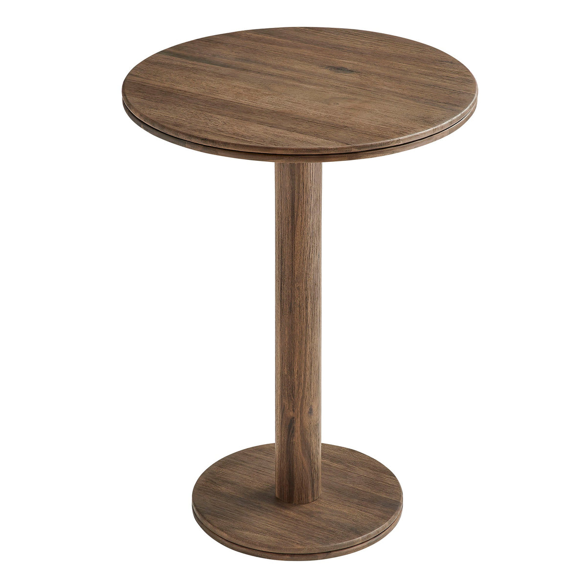 Neo 31-inch round wood bar table with pedestal base in brown finish by Modway on Tampa Home & Garden Store