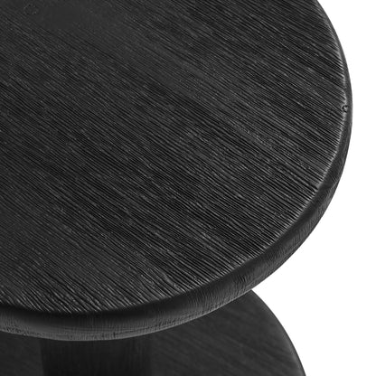 Neo 15in round wood bar stool black seat HouseOfZazla on Tampa Home & Garden Store