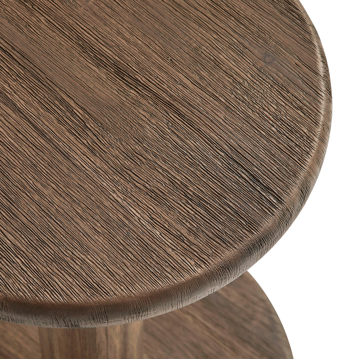 Neo 15in round wood bar stool seat in dark brown finish for indoor outdoor use on Tampa Home & Garden Store