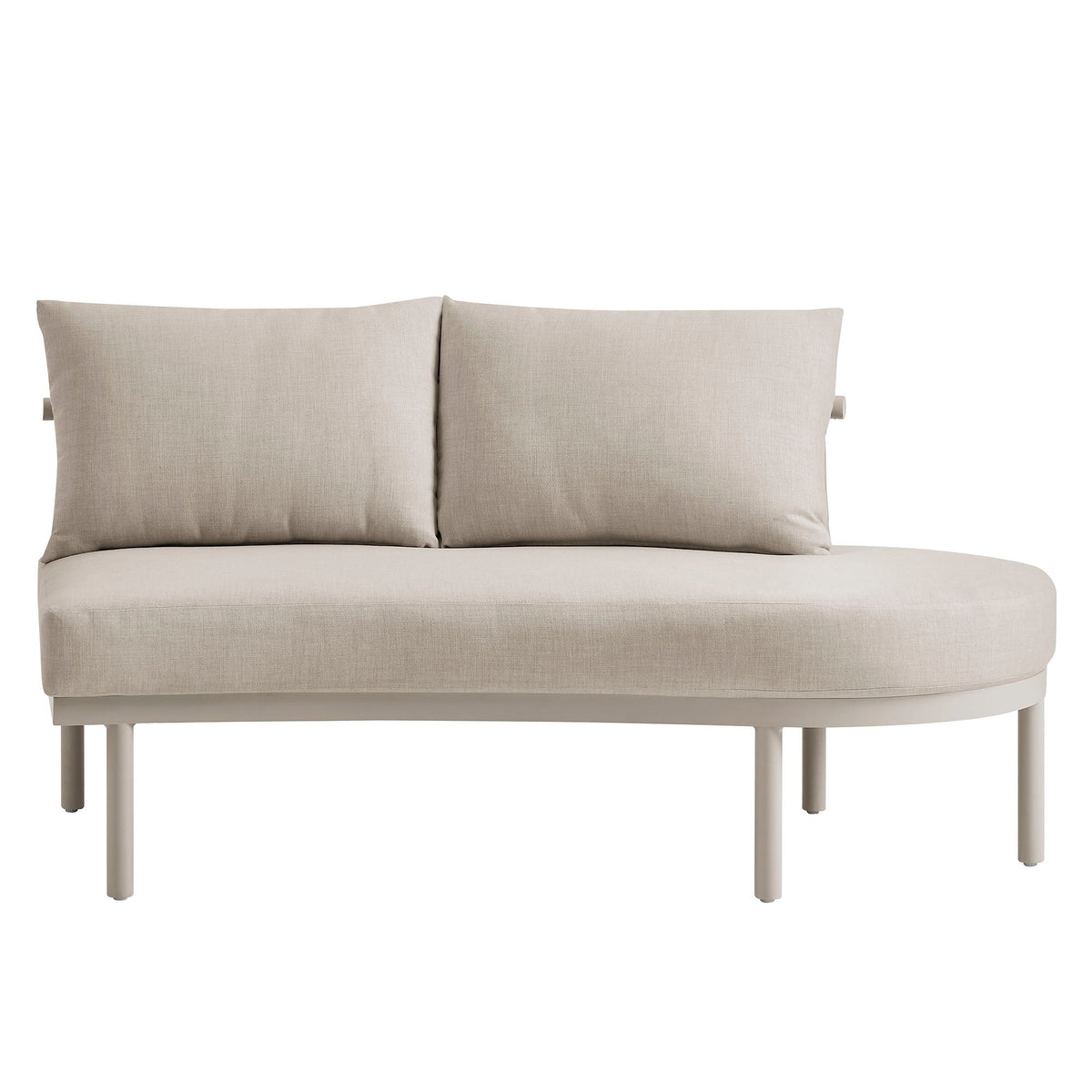Porta 2-Piece Outdoor Patio Aluminum Modular Sofa with beige cushions on Tampa Home & Garden Store