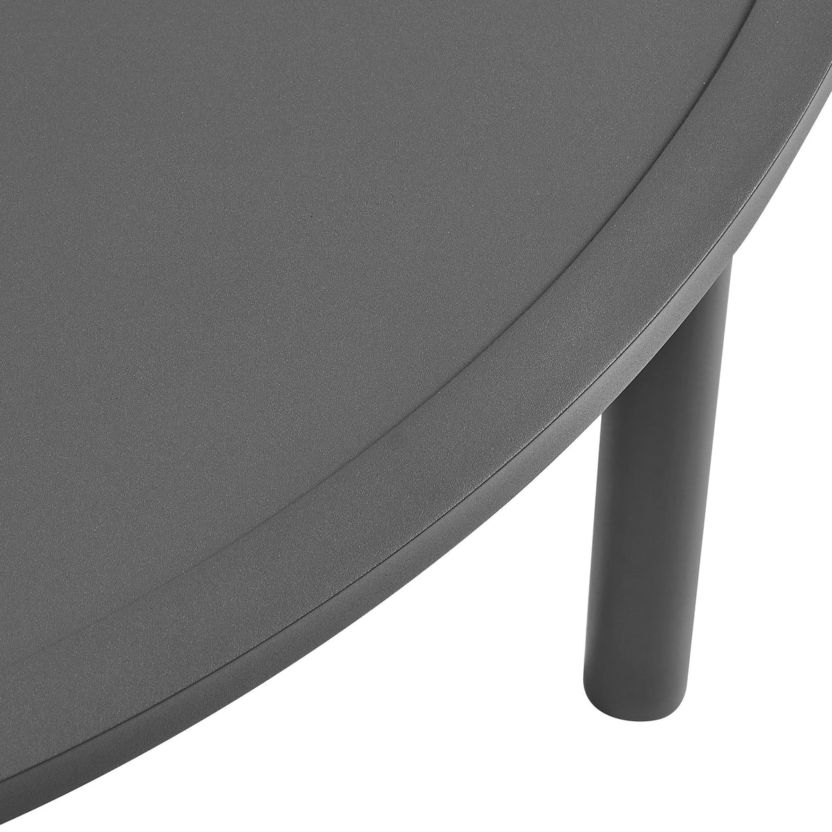 Porta 2-Piece Nesting Aluminum Coffee Tables in charcoal gray with rounded-edge tops on Tampa Home & Garden Store