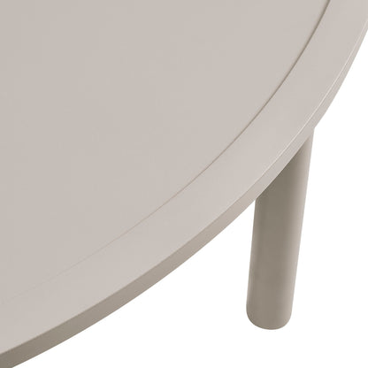 Porta 2-Piece Nesting Outdoor Patio Aluminum Coffee Table round beige top with curved edge on Tampa Home & Garden Store
