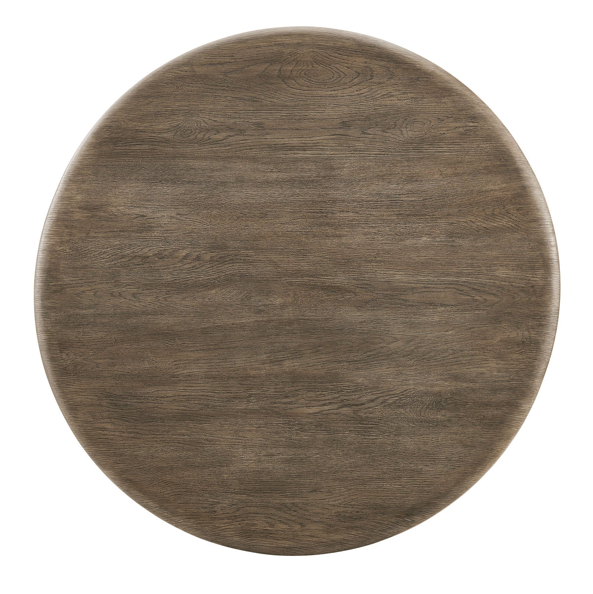 Tori 48 Inch Round Indoor and Outdoor Patio Dining Table in warm brown wood grain on Tampa Home & Garden Store