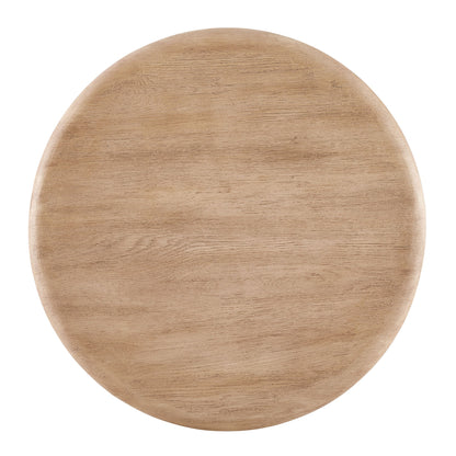 Tori 31 Inch Round Indoor Outdoor Patio Coffee Table natural wood finish on Tampa Home & Garden Store