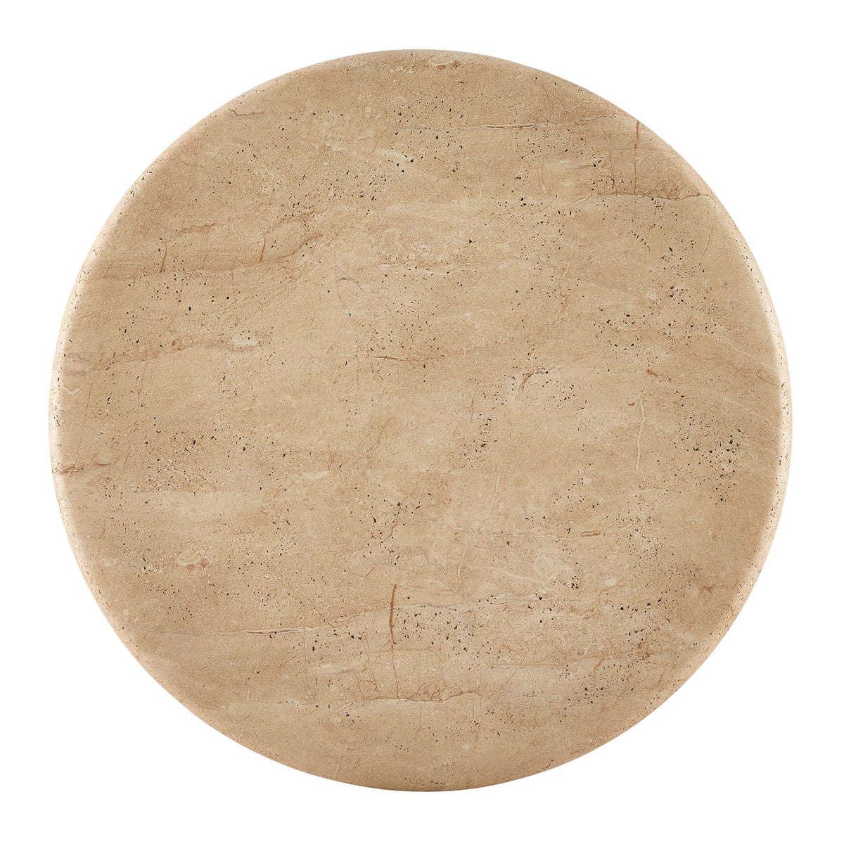 Tori 31-inch round indoor/outdoor patio coffee table top in beige stone texture by Modway on Tampa Home & Garden Store