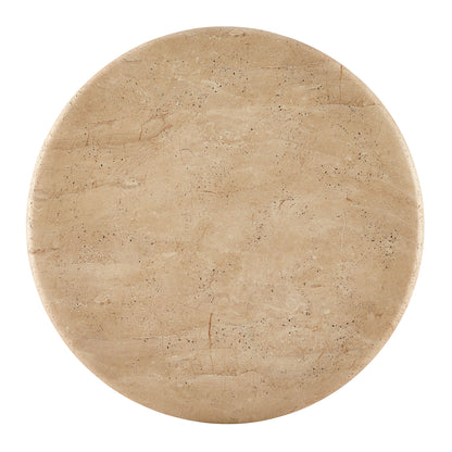 Tori 31-inch round indoor/outdoor patio coffee table top in beige stone texture by Modway on Tampa Home & Garden Store