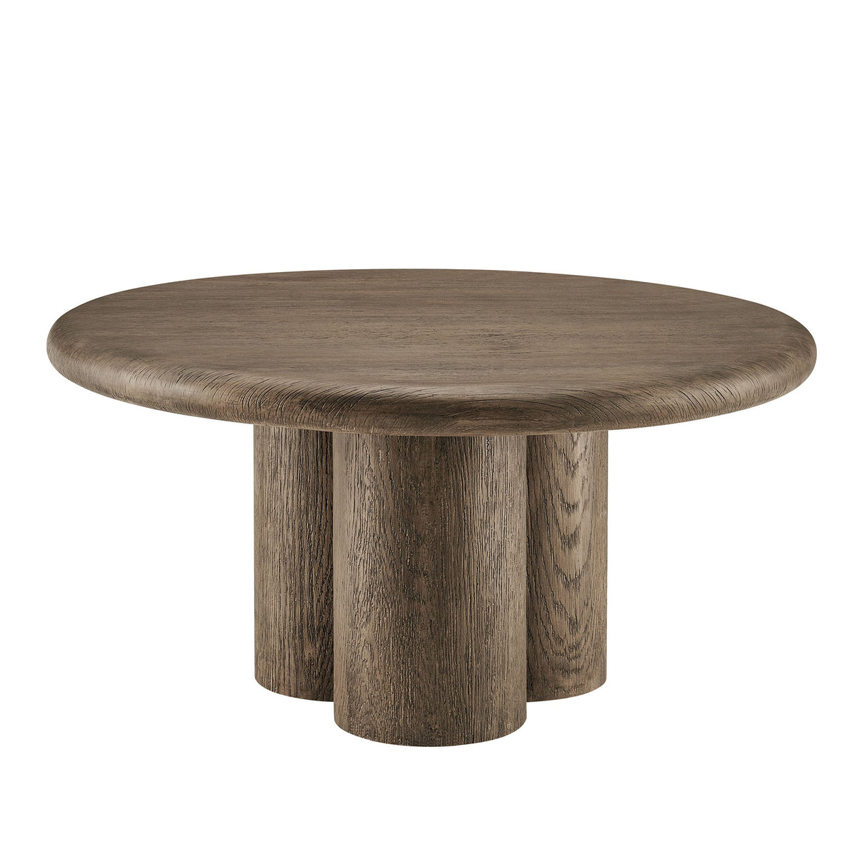 Modway Tori 31-Inch round coffee table with wood-grain top and pedestal legs on Tampa Home & Garden Store