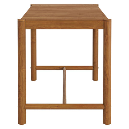 Eleni 56-Inch teak wood rectangular bar table with slatted top outdoor on Tampa Home & Garden Store