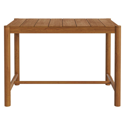 Eleni 56-Inch outdoor teak bar table with slatted top by Modway on Tampa Home & Garden Store