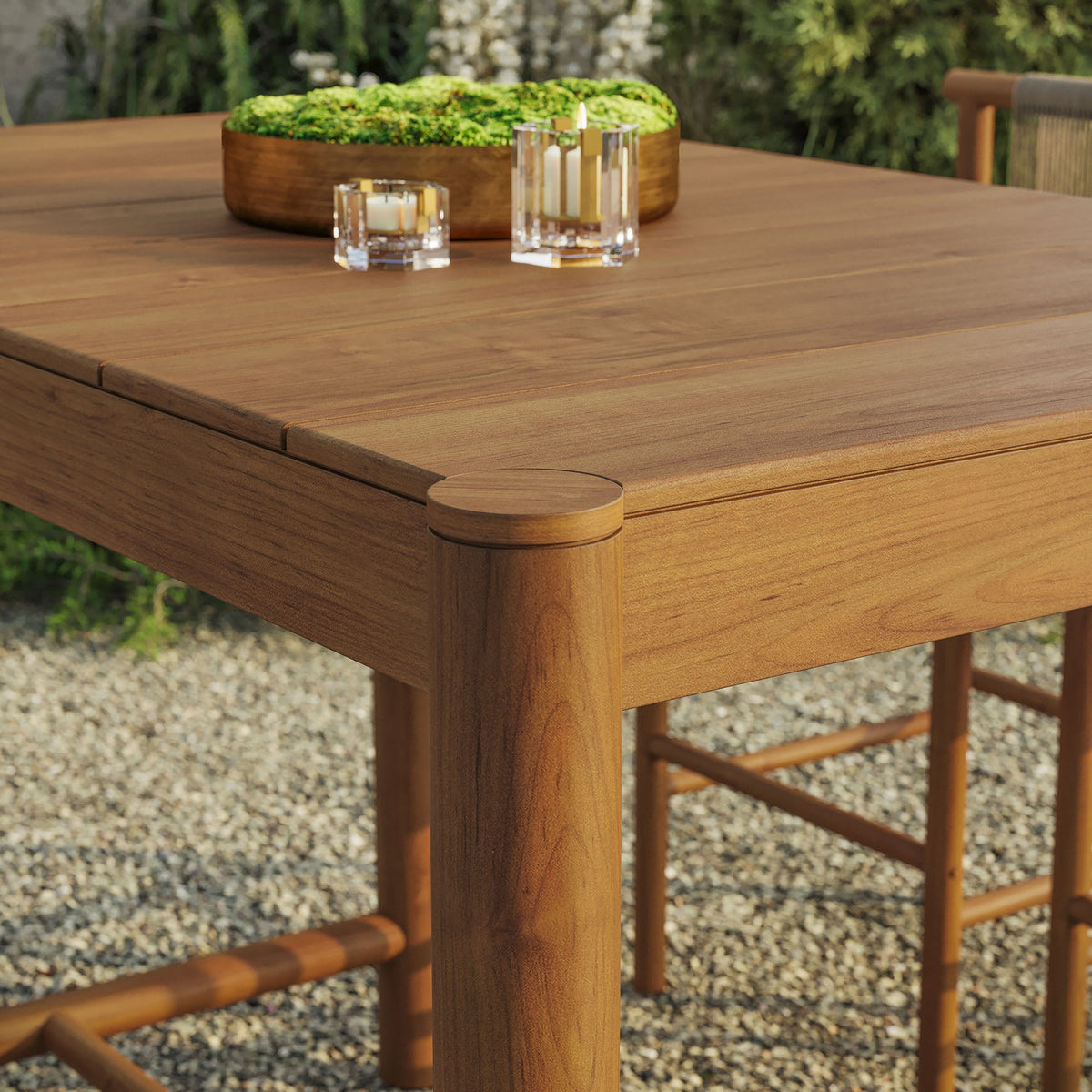 Modway Eleni 56 Inch Outdoor Teak Bar Table