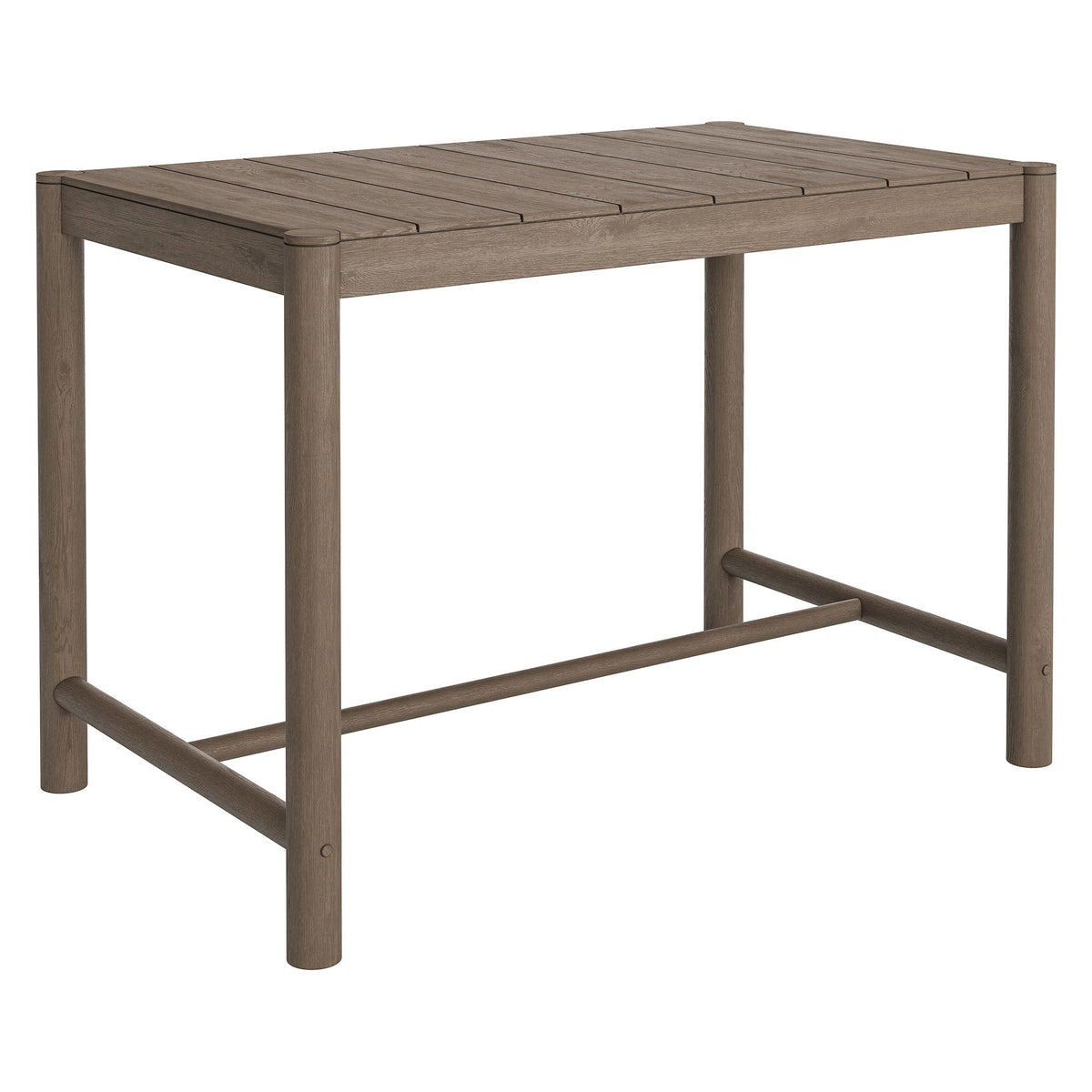 Eleni 56-Inch outdoor teak wood rectangular bar table with slatted top and square legs by Modway on Tampa Home & Garden Store