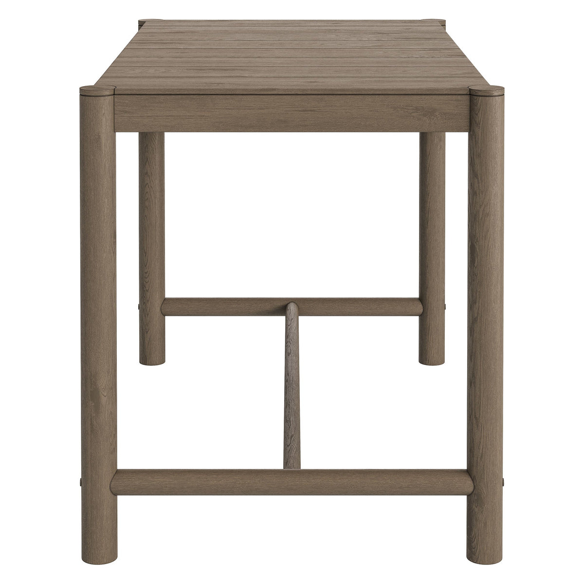 Eleni 56-inch outdoor teak wood rectangular bar table with slatted top by Modway on Tampa Home & Garden Store