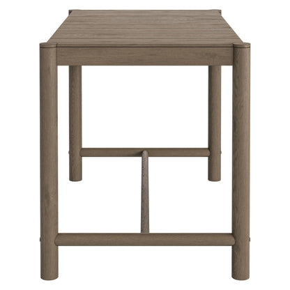 Eleni 56-inch outdoor teak wood rectangular bar table with slatted top by Modway on Tampa Home & Garden Store