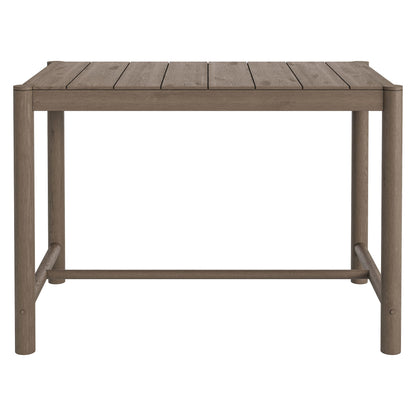 Eleni 56-Inch outdoor teak wood rectangular bar table with slatted top by Modway on Tampa Home & Garden Store