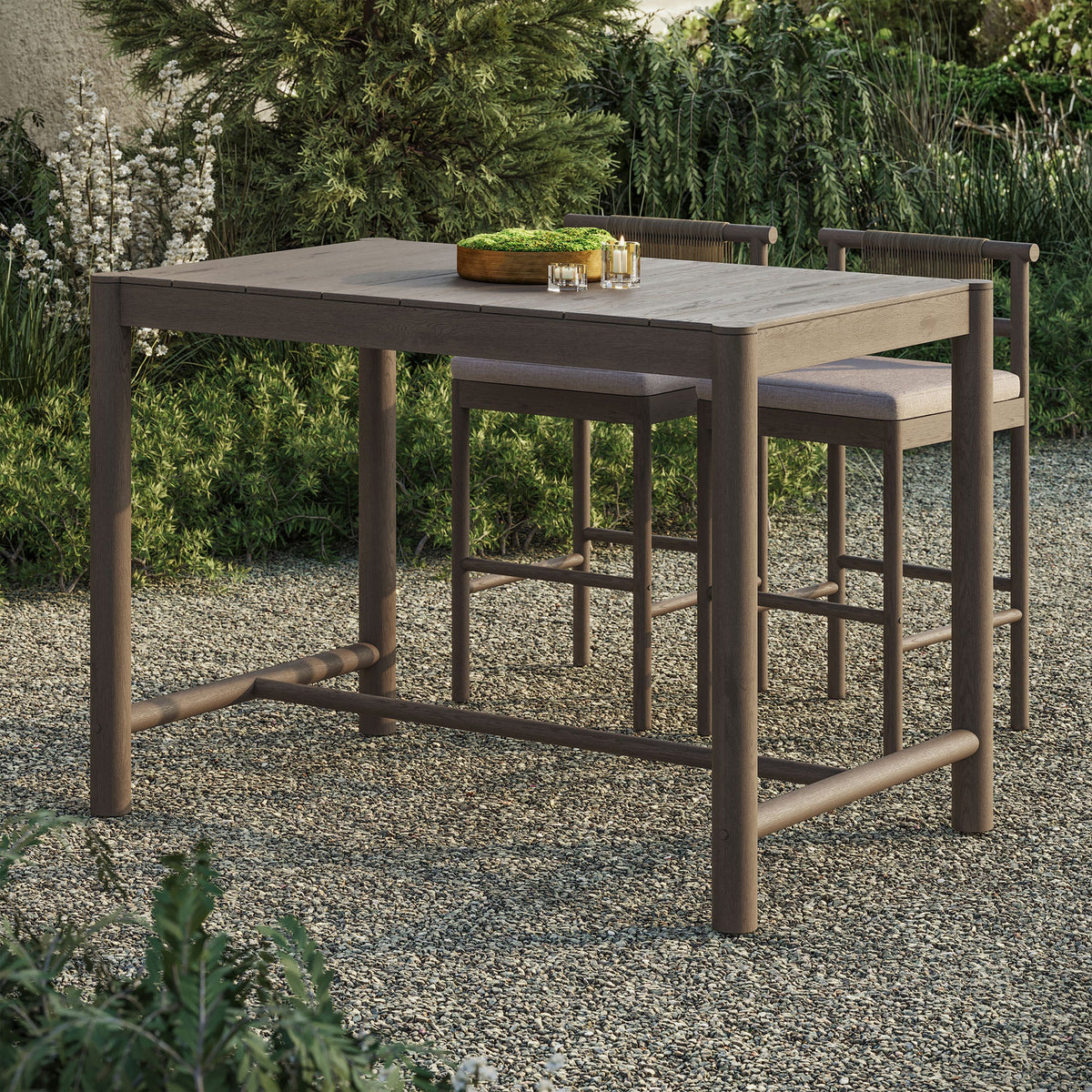 Modway Eleni 56 Inch Outdoor Teak Bar Table