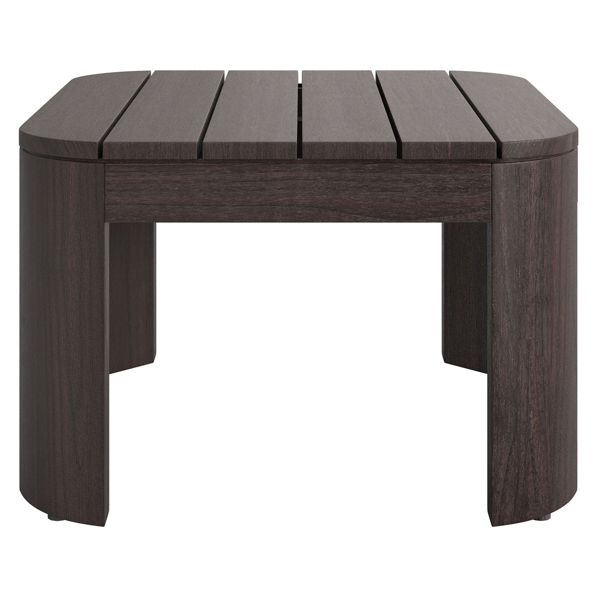 Kona 3-Piece Outdoor Teak Wood Sofa Table Set in dark teak finish by HouseOfZazla on Tampa Home & Garden Store