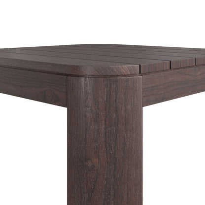 Kona Outdoor Patio Teak Wood Side Table by Modway slatted teak top with square legs on Tampa Home & Garden Store