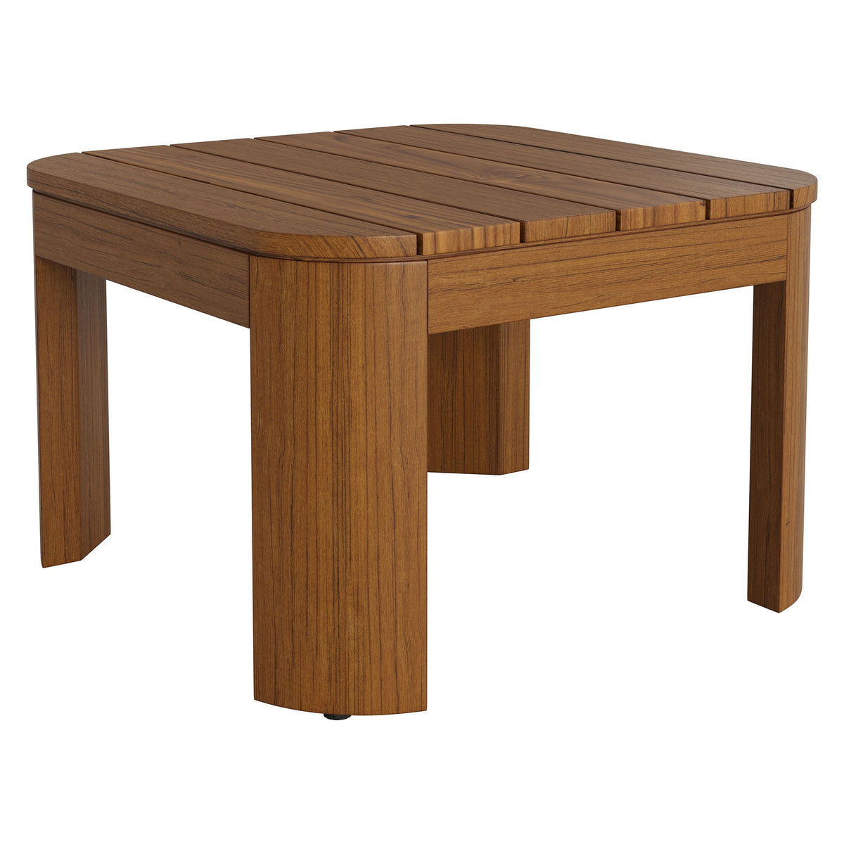 Kona outdoor teak wood side table with slatted top by Modway, HouseOfZazla on Tampa Home & Garden Store