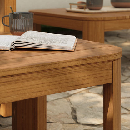 Kona Outdoor Patio Teak Wood Side Table by Modway, natural teak finish for outdoor spaces on Tampa Home & Garden Store