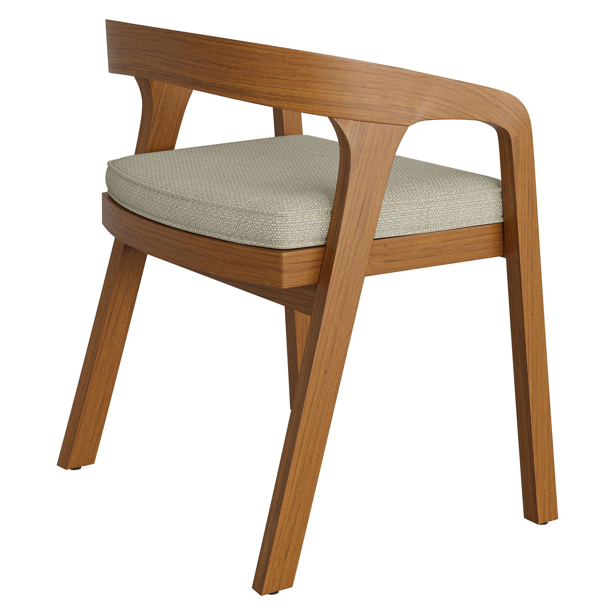 Kona Outdoor Patio Teak Wood Barrel Dining Chair with beige cushion outdoor dining chair Modway on Tampa Home & Garden Store