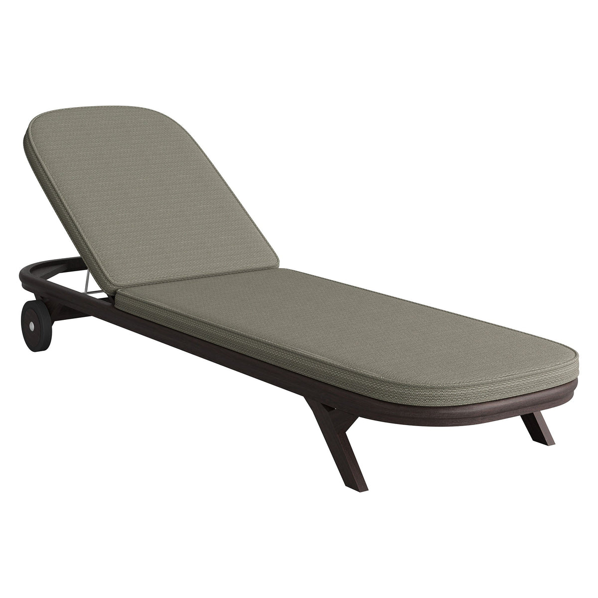 Kona outdoor teak wood chaise lounge chair with taupe woven cushion and wood frame by Modway on Tampa Home & Garden Store
