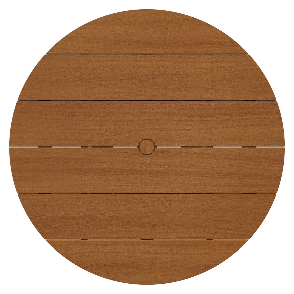 Lane Round Outdoor Patio Teak Wood Dining Table by Modway, round teak top with slatted design on Tampa Home & Garden Store
