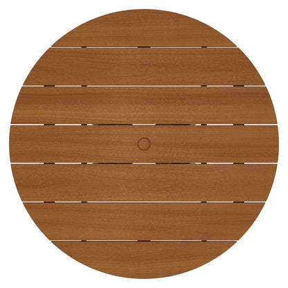 Lane Round Outdoor Patio Teak Wood Dining Table with slatted top by Modway on Tampa Home & Garden Store