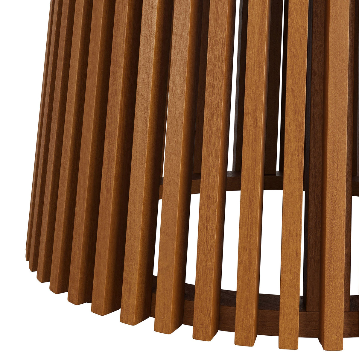 Lane Round Outdoor Teak Wood Dining Table with vertical slat base by Modway on Tampa Home & Garden Store