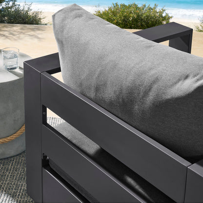 Tahoe outdoor patio powder-coated aluminum swivel armchair with grey cushions by Modway on Tampa Home & Garden Store