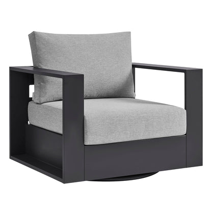 Tahoe outdoor armchair by Modway with powder-coated aluminum frame and gray cushions on Tampa Home & Garden Store