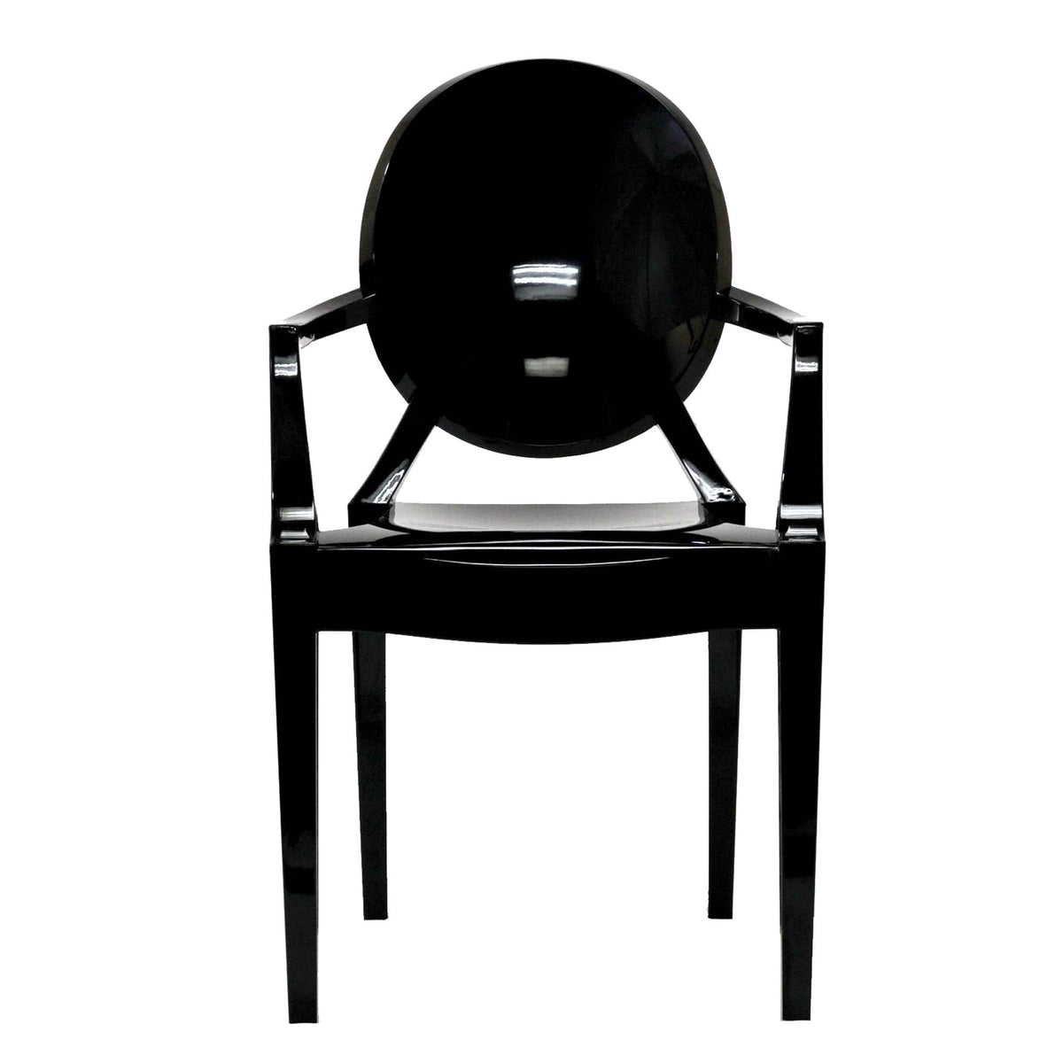 Casper dining armchairs set of 2 with black metal frame and round back Modway on Tampa Home & Garden Store