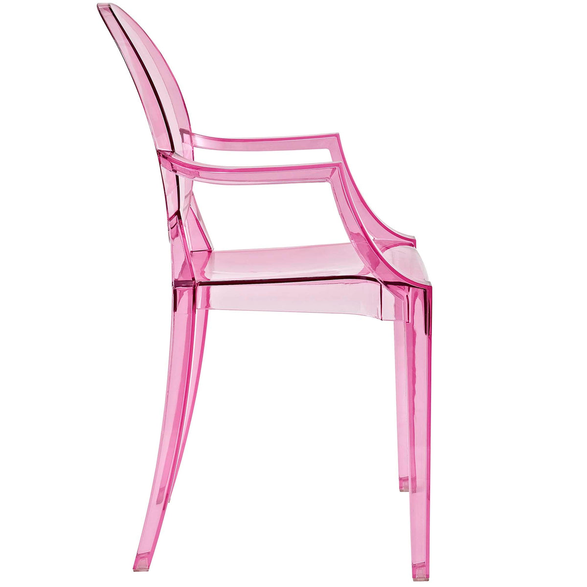 Casper dining armchairs set of 2 pink acrylic chairs on Tampa Home & Garden Store