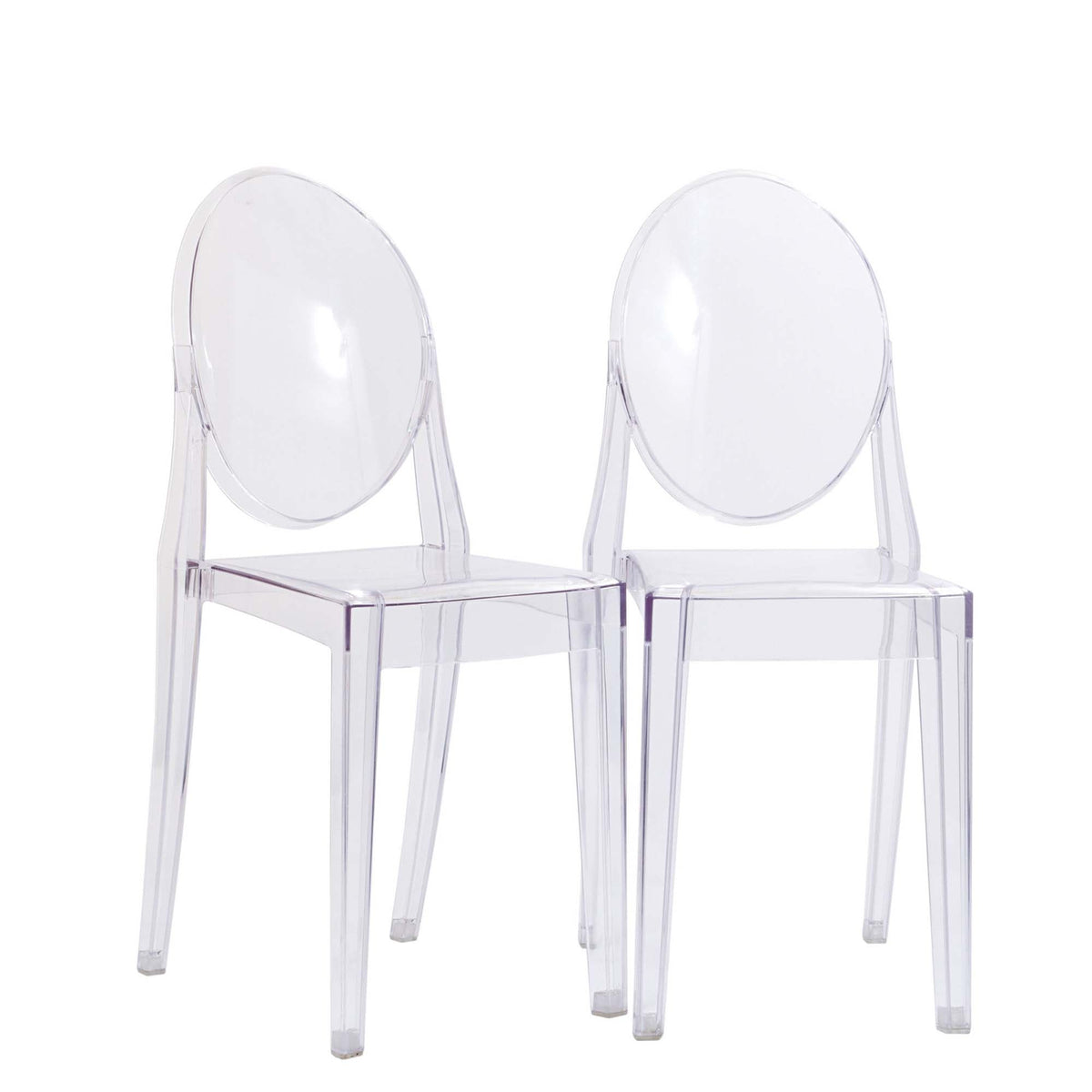 Casper dining chairs set of 2, clear acrylic, by Modway on Tampa Home & Garden Store