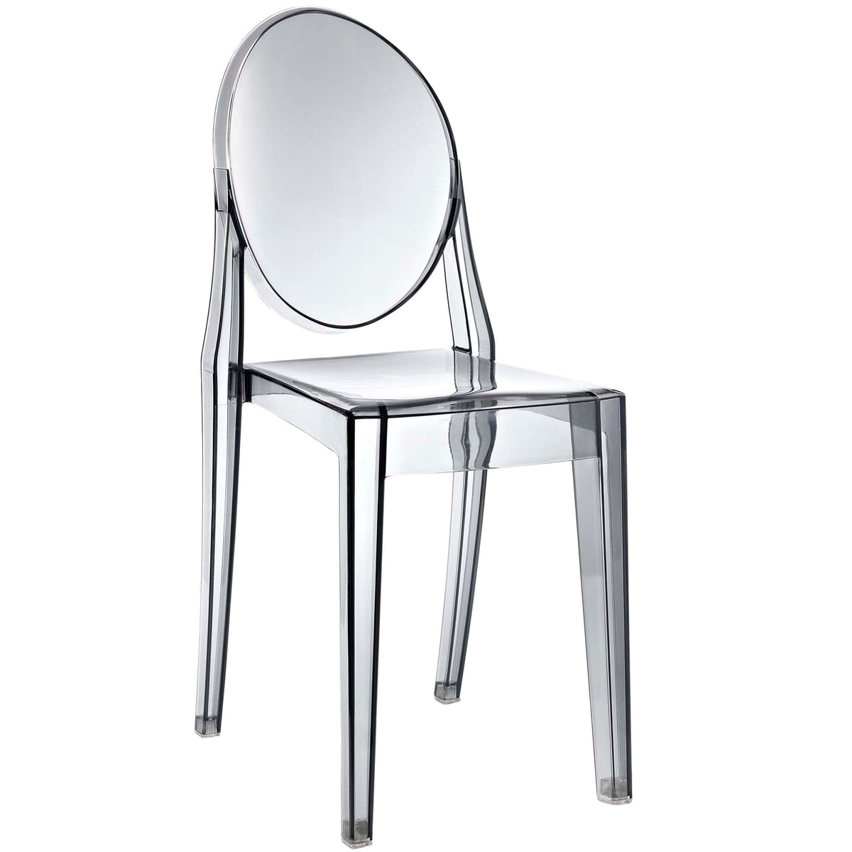 Casper dining chairs set of 2 in clear acrylic with rounded back, modern lucite seating by Modway on Tampa Home & Garden Store