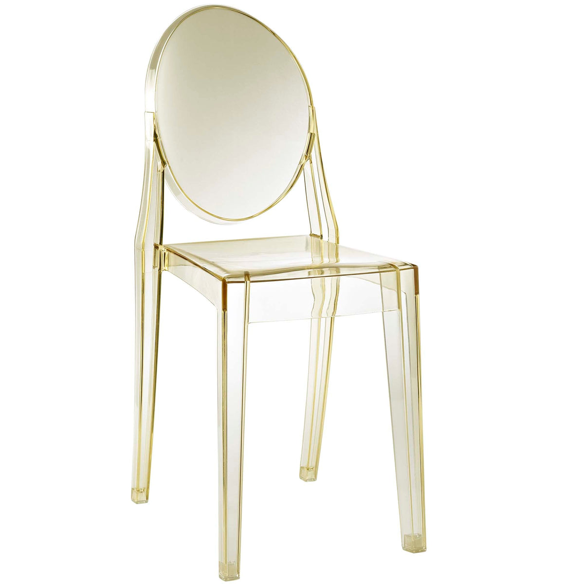 Casper dining chairs set of 2, clear acrylic with gold-tone frame by Modway on Tampa Home & Garden Store