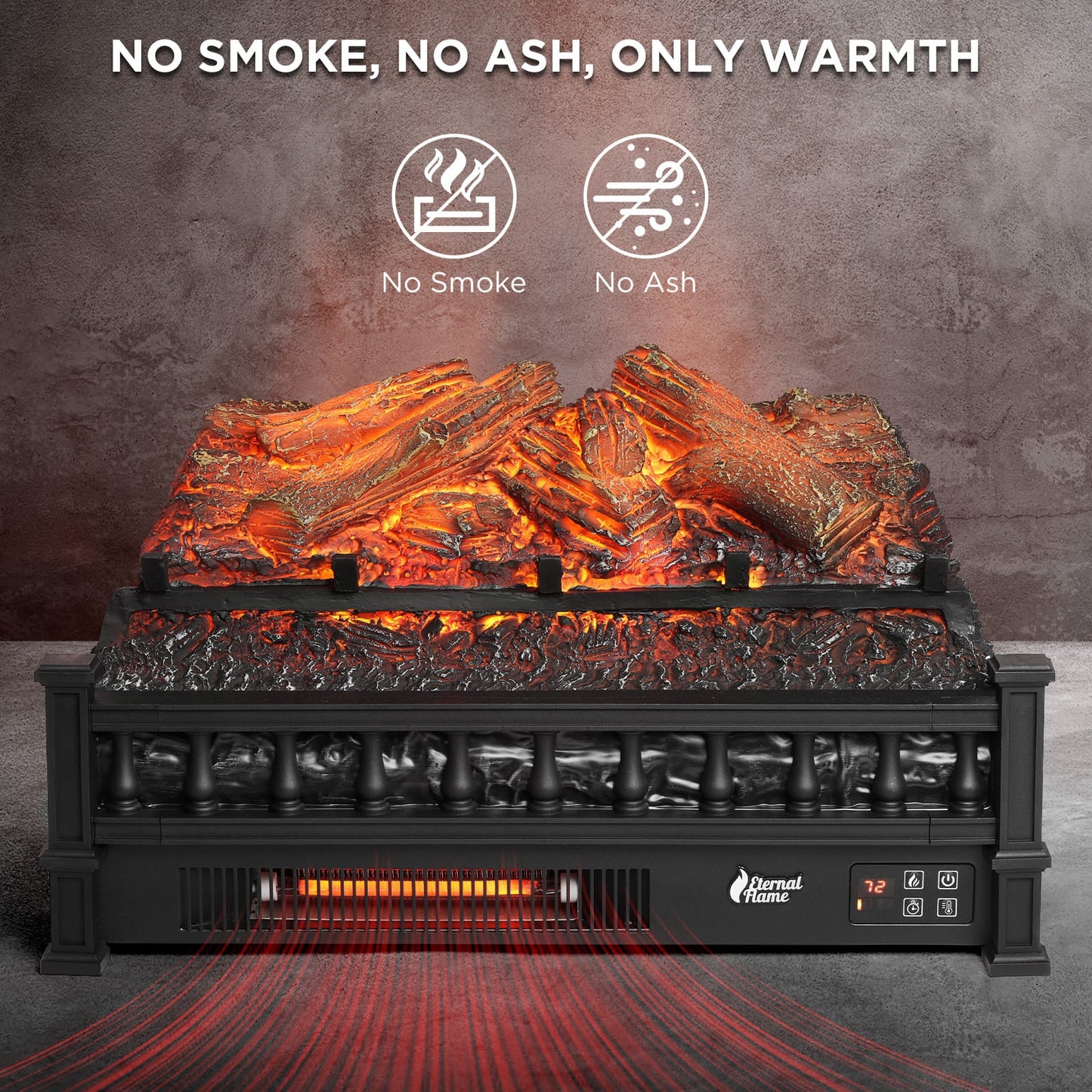 Chimenea eléctrica Eternal Flame EF23-LG con leños 