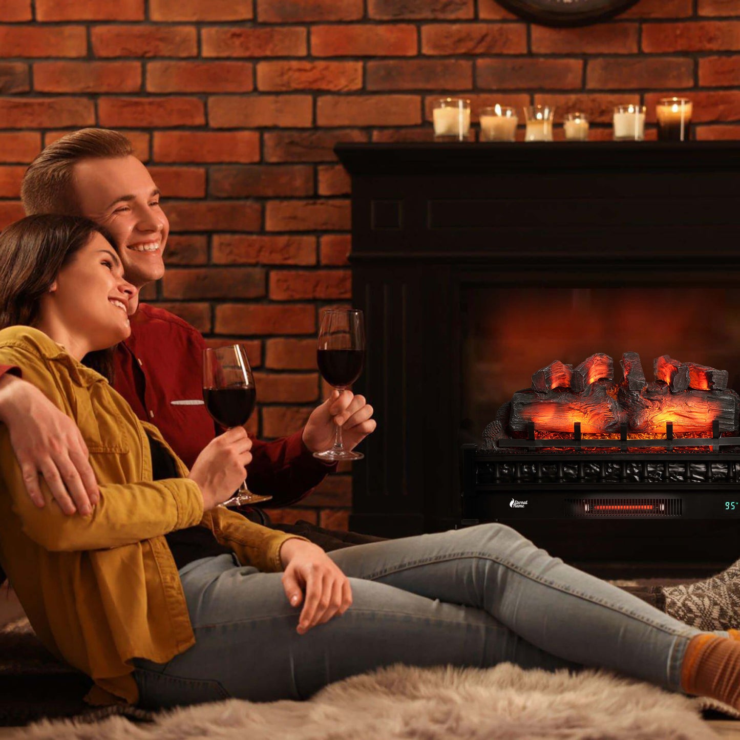 (Caja abierta) Leños para chimenea eléctrica Eternal Flame EF30-PB 