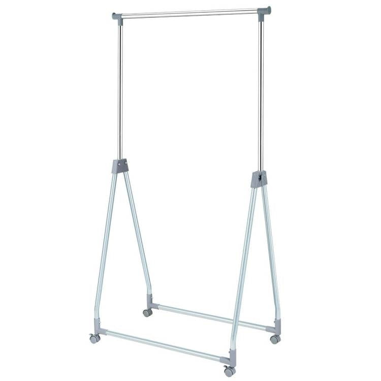 Perchero Metálico Plegable Extensible para Ropa con Ruedas Bloqueables