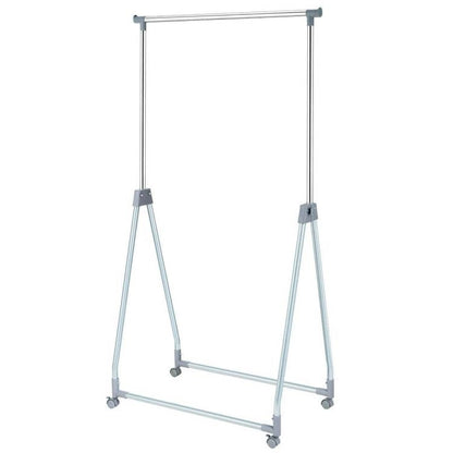 Perchero Metálico Plegable Extensible para Ropa con Ruedas Bloqueables