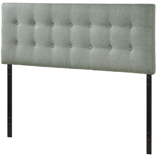 Full size Grey Fabric Button-Tufted Upholstered Headboard - Tampa Home & Garden Store