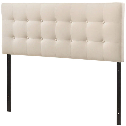 Full size Ivory Fabric Upholstered Button-Tufted Headboard - Tampa Home & Garden Store