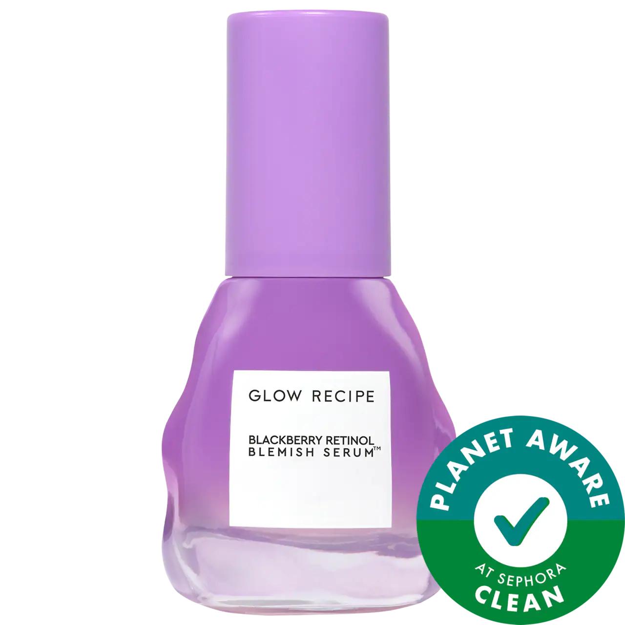 Face serum Blackberry Retinol Blemish Serum by Glow Recipe in a purple bottle on Tampa Home & Garden Store