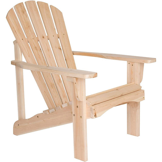 Ergonomic Natural Cedar Wood Adirondack Chair - Tampa Home & Garden Store